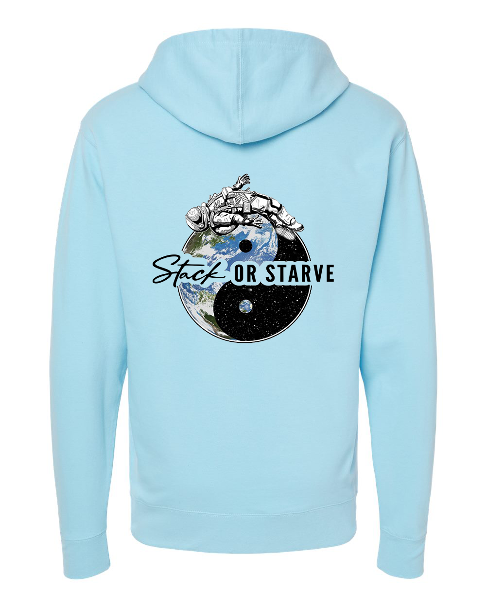 S.O.S Yin Yang Hoodie - Aqua Blue