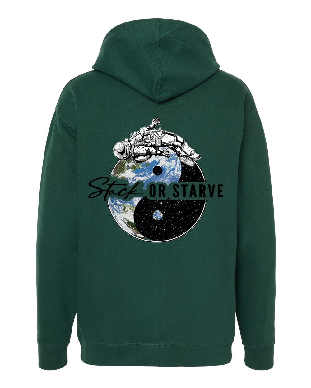 S.O.S Yin Yang Hoodie - Forest Green