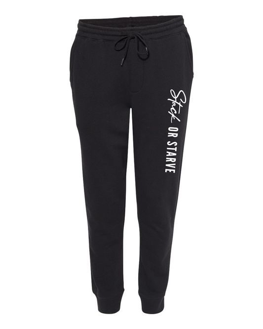 Custom Embroidered Jogging Pants - Black