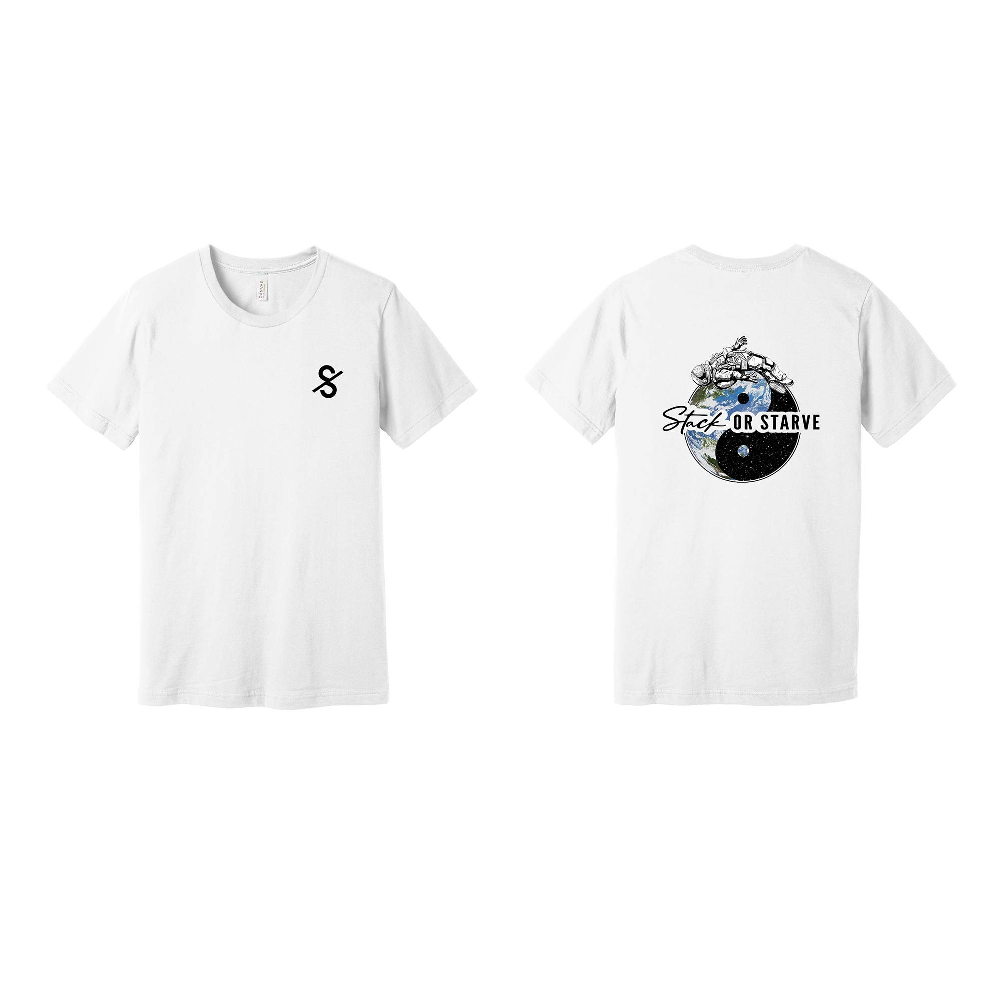 S.O.S Yin Yang Tee - White – StackOrStarve Apparel